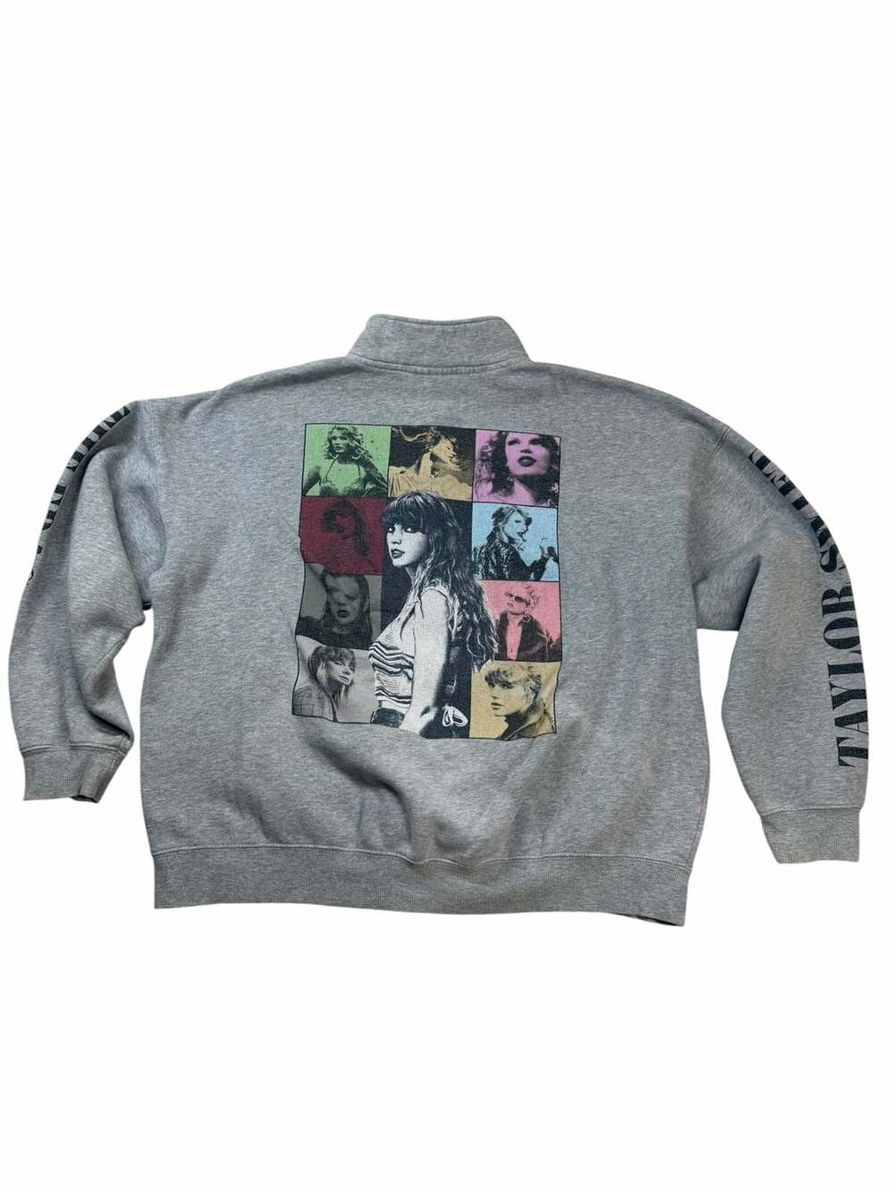 Taylor Swift Eras Tour 2023 Gray Quarter Zip Sweatshirt Official Merch Size M